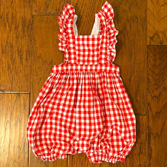 GAP Other - Baby Gap Red Plaid Bubble Romper size 18-24M.